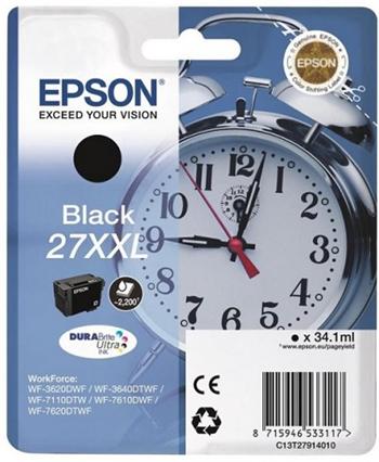 Epson Ink Cartridge 27XXL black (C13T27914010/12) (budík)