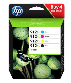 HP ink 3YP34AE 912XL High Yield C/M Y/K, 4-pack