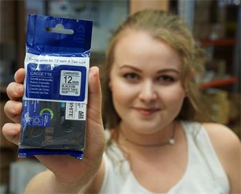 alternativ Brother páska TZE-231 12mm černý tisk/bílý podklad, laminovaná