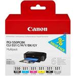 Canon PGI-550/CLI-551 (6496B005) PGBK/C/M/Y/BK/GY Multi Pack