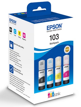 Epson Ink Cartridge, 103, CMYK (C13T00S44A)