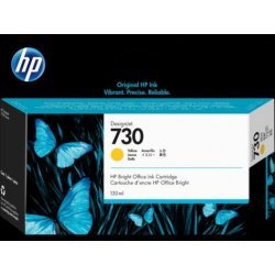 HP ink P2V64A, HP 730, yellow, 130ml