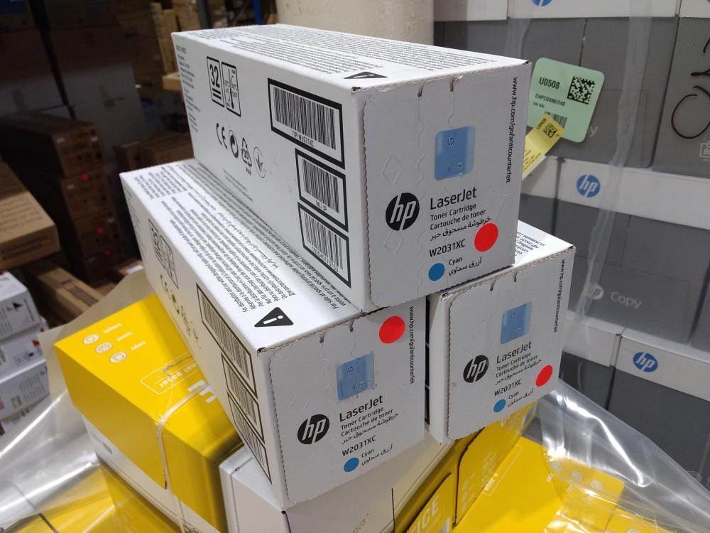 HP Toner W2031XC Cyan , HP 415X, (contract) poškozený obal